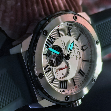 BULOVA MARINE STAR OPEN-HEART 98A225