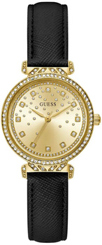 GUESS BLACK LEATHER STRAP GW0764L2