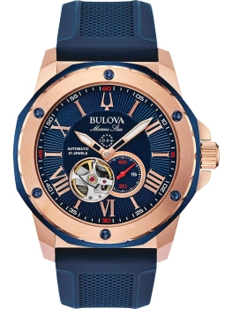 BULOVA MARINE STAR 98A227 OPEN-HEART