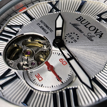 BULOVA MARINE STAR OPEN-HEART 98A225