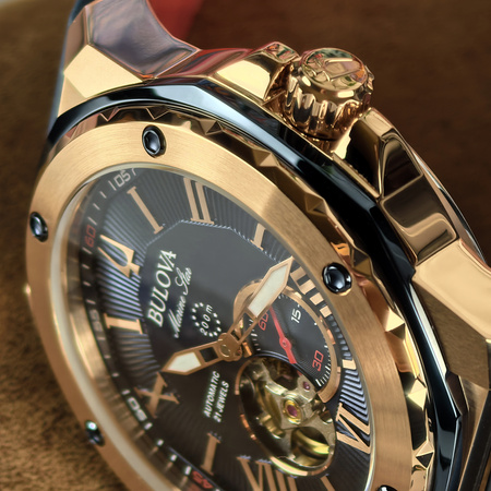 BULOVA MARINE STAR 98A227 OPEN-HEART